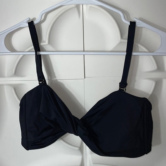 Andie swim black wrap bikini top sz S.  80 - Picture 1 of 5